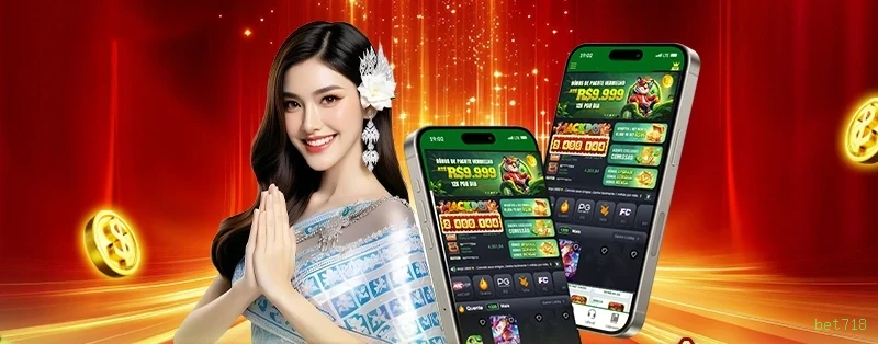 Comparação APP mobile vs versão web da bet718